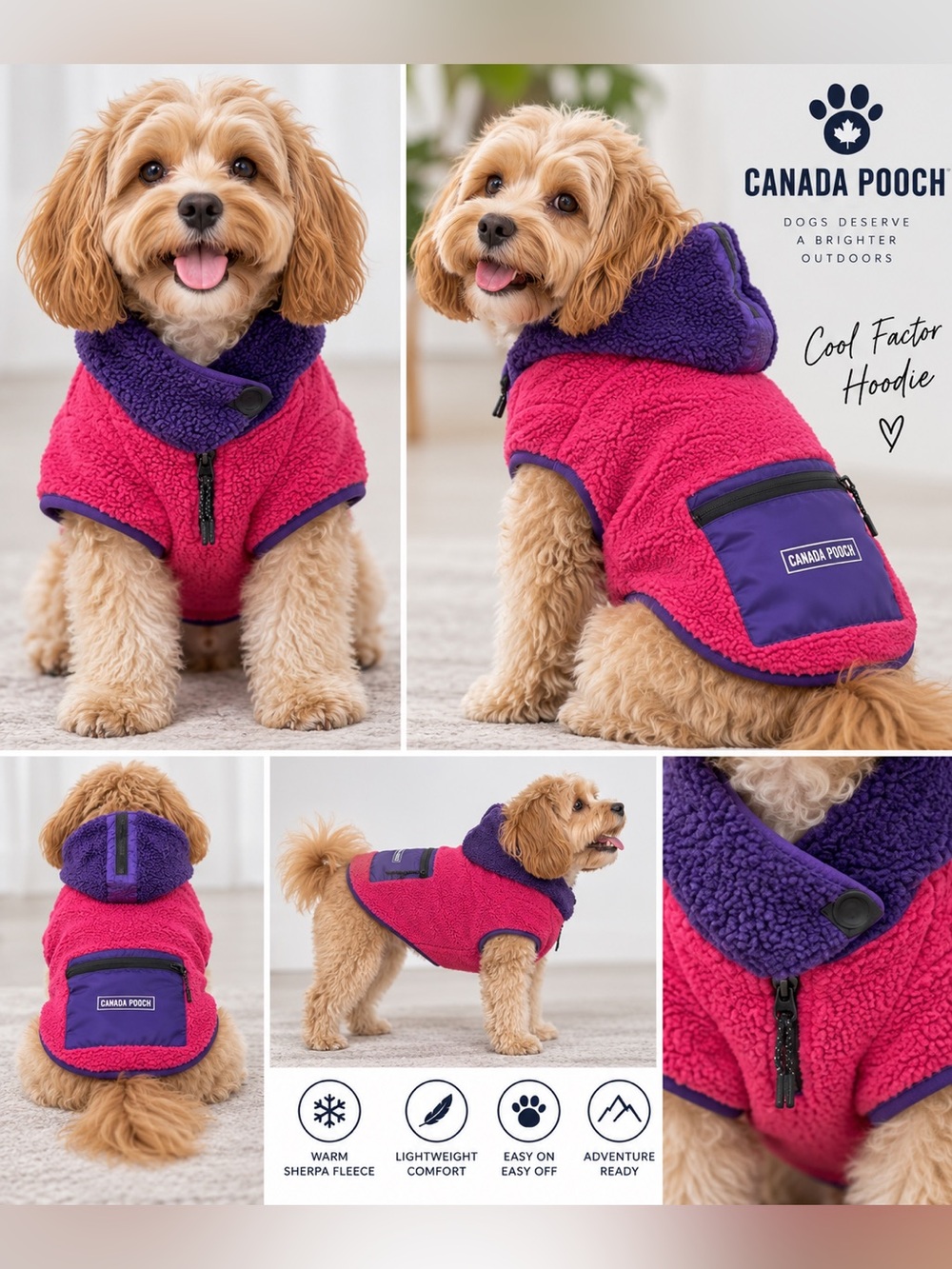 CANADA POOCH SHERPA “COOL FACTOR HOODIE” DOG COAT Sz# 22
🚩NEW w/Tags
🚩smoke free